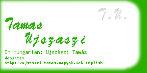 tamas ujszaszi business card